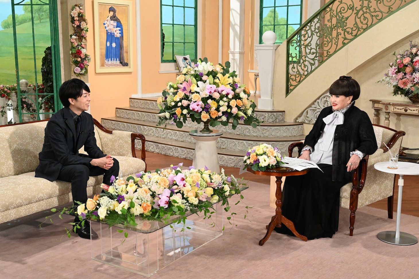 櫻井翔と黒柳徹子。(c)テレビ朝日