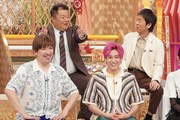 後列左から小杉竜一、吉田敬。前列左からりんたろー。、兼近大樹。