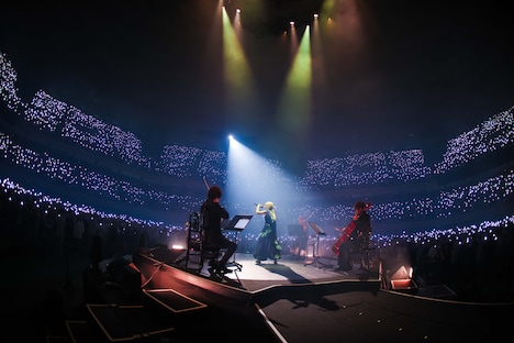 Reolの前には観客の灯す光が。（撮影：森好弘）