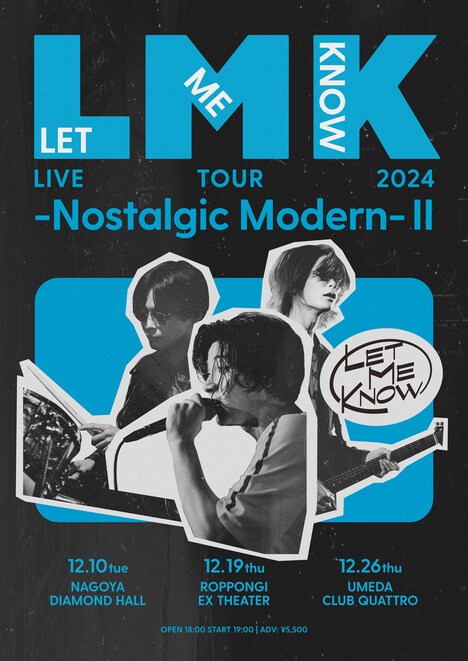 「LET ME KNOW LIVE TOUR 2024 -Nostalgic Modern- II」告知ビジュアル