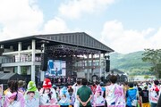 「えびちゅう 夏のファミリー遠足 略してファミえん in 山中湖2024」2日目の様子。