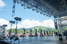 「えびちゅう 夏のファミリー遠足 略してファミえん in 山中湖2024」2日目の様子。