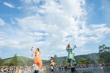 「えびちゅう 夏のファミリー遠足 略してファミえん in 山中湖2024」1日目の様子。