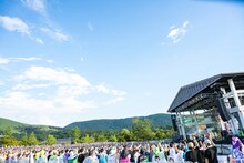 「えびちゅう 夏のファミリー遠足 略してファミえん in 山中湖2024」1日目の様子。