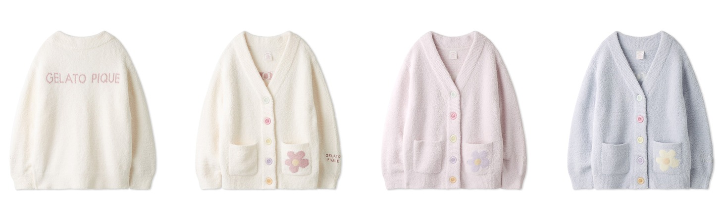 gelato piqueのスムーズィーフラワージャガードプルオーバー&ショートパンツ。