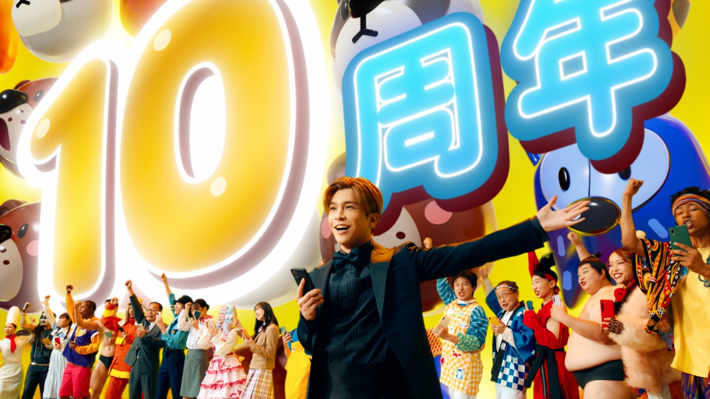 「LINE ポコポコ」の新テレビCM「ポコまでやるか！」編より。