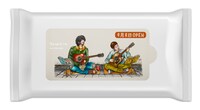 店舗限定オープン記念特典のウェットシート。