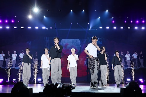 「ENHYPEN WORLD TOUR 'FATE PLUS' IN JAPAN」宮城・セキスイハイムスーパーアリーナ公演の様子。(P)&(C) BELIFT LAB Inc.