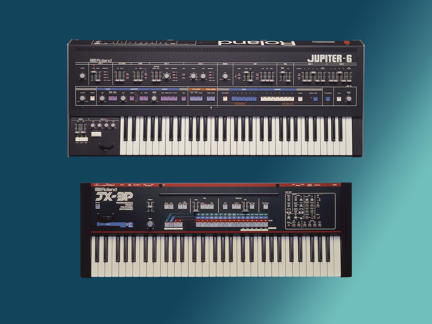 「JUPITER-6」と「JX-3P」。