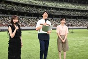 左から指原莉乃、濱家隆一、石川みなみ(日本テレビアナウンサー)。(c)日本テレビ