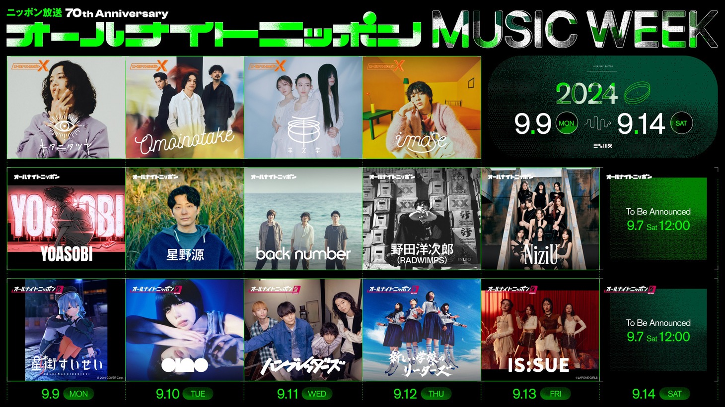 「オールナイトニッポン MUSIC WEEK」ビジュアル