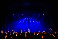 ハニーオレンジのペンライトで照らされたフロア。