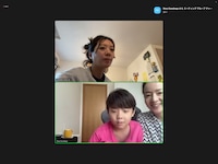 リモート取材に応える慈栄くん。