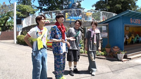 「SixTONESの今日からプロデューサーズ！」より、左から高地優吾、ジェシー、森本慎太郎、京本大我。(c)日本テレビ