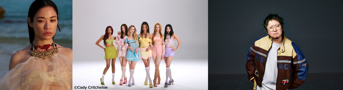 TBS系「CDTVライブ！ライブ！」出演アーティスト第2弾。左からAwich、KATSEYE、こっちのけんと。