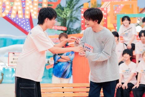 犬塚心（BOYZTERIOS）と吉澤要人（原因は自分にある。）。(c)「DAN! DAN! EBiDAN!」製作委員会