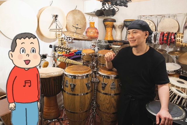 パーカッションの多さに面食らうキニナル君。