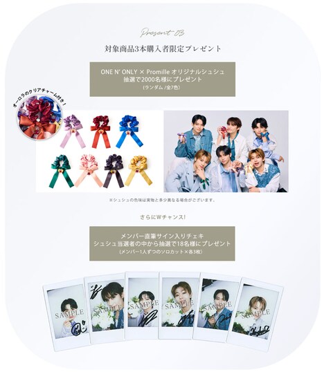 対象商品3本購入者限定のプレゼント企画。