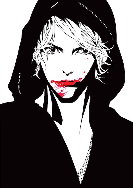 上條淳士が描いたHYDEのイラスト。