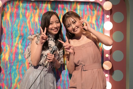齊藤京子（ex. 日向坂46）とゆうちゃみ。(c)テレビ朝日