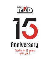 愛知・Live House R.A.Dの開店15周年記念ロゴ。