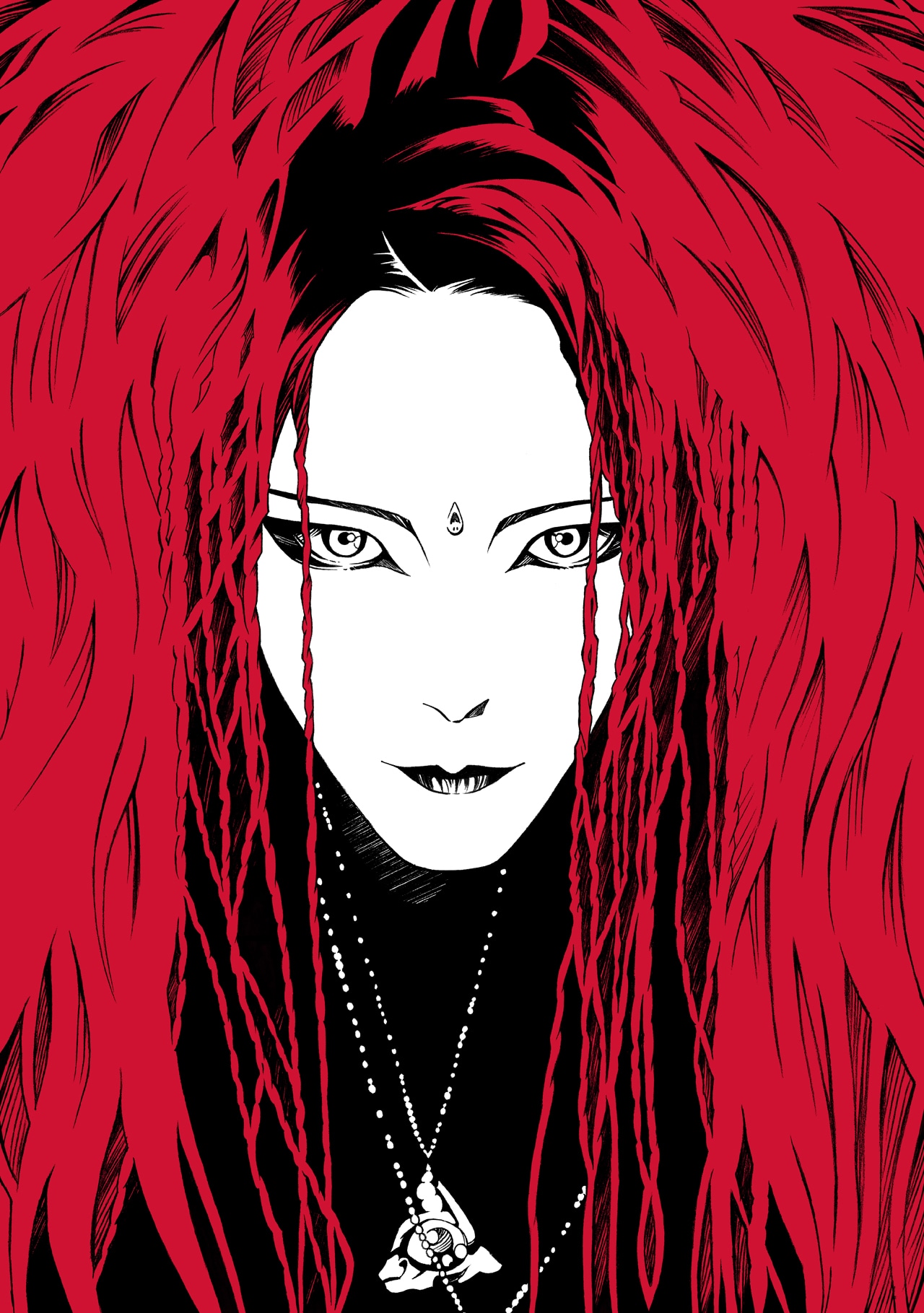 上條淳士が描いたhideのイラスト。
