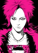 上條淳士が描いたhideのイラスト。