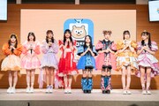 左からCUTIE STREETの川本笑瑠と桜庭遥花、SWEET STEADYの塩川莉世と白石まゆみ、CANDY TUNEの桐原美月と立花琴未、FRUITS ZIPPERの鎮西寿々歌と松本かれん。