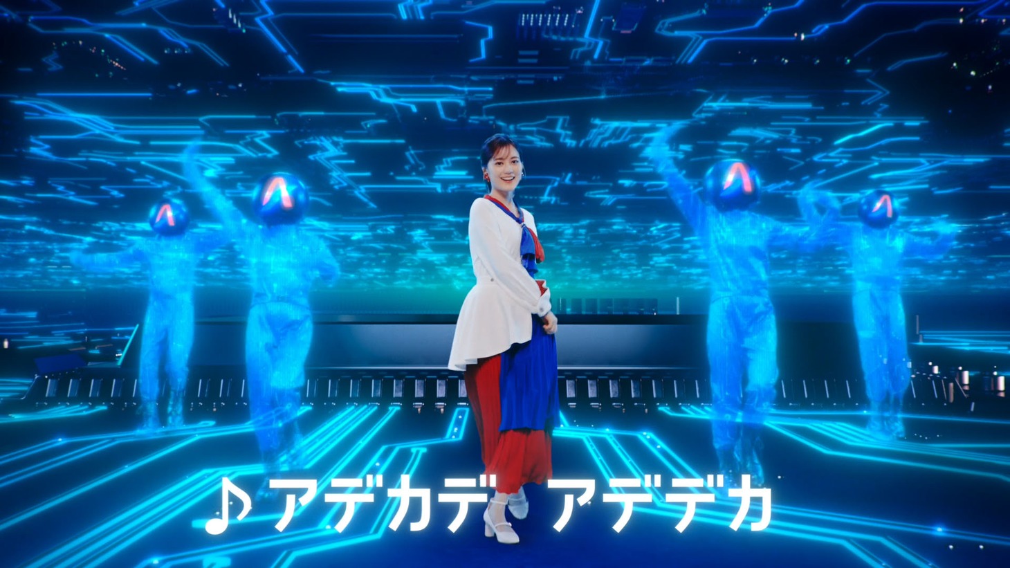 CM「素財姫（半導体の世界）篇」より。