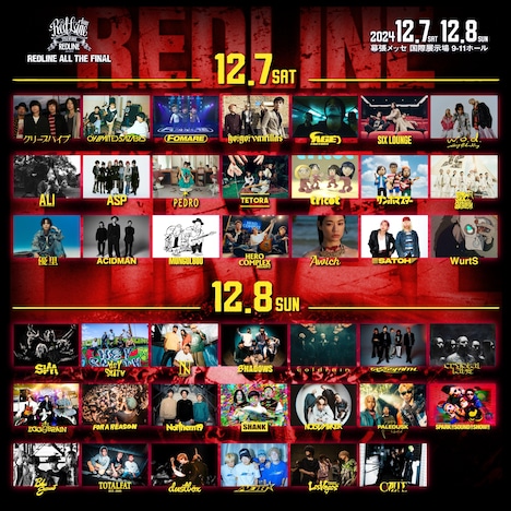 「REDLINE ALL THE FINAL」出演アーティスト一覧