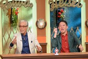 左から岩城滉一、高橋茂雄（サバンナ）。(c)テレビ朝日