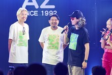 GANG PARADEとthe telephonesのトークの様子。（撮影：大橋祐希）