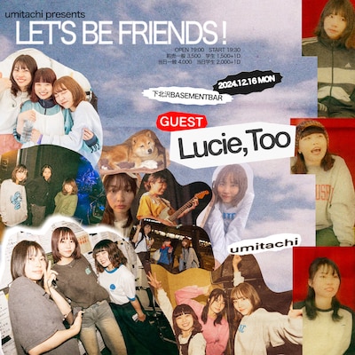 「umitachi presents LET'S BE FRIENDS!」フライヤー