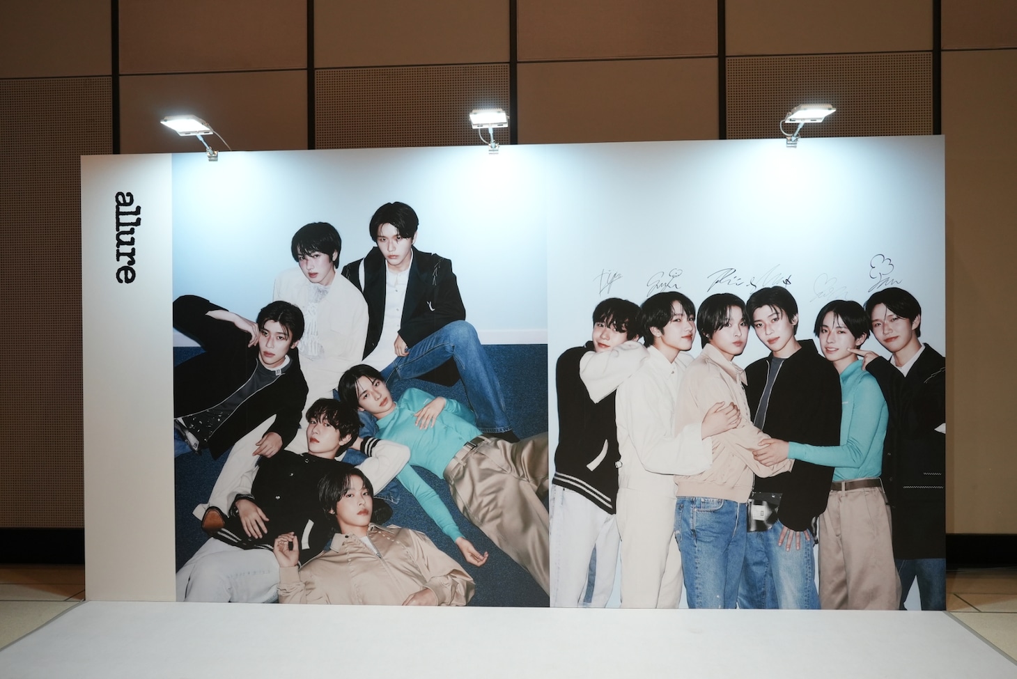 NCT WISHのフォトウォール。