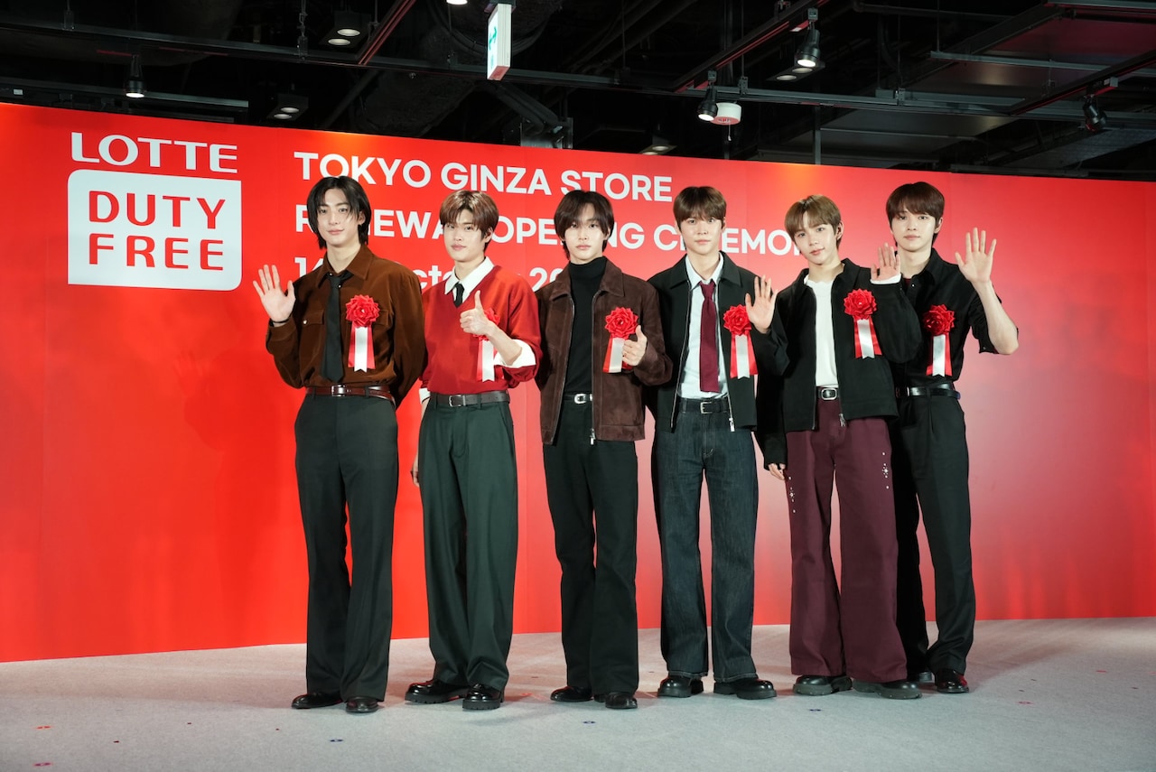 RIIZEが銀座にやってきた！リニューアルしたロッテ免税店に期待「大きく変わったと聞いて楽しみ」