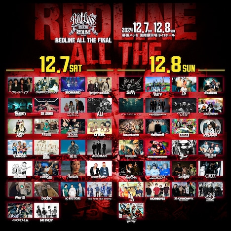 「REDLINE ALL THE FINAL」出演アーティスト一覧