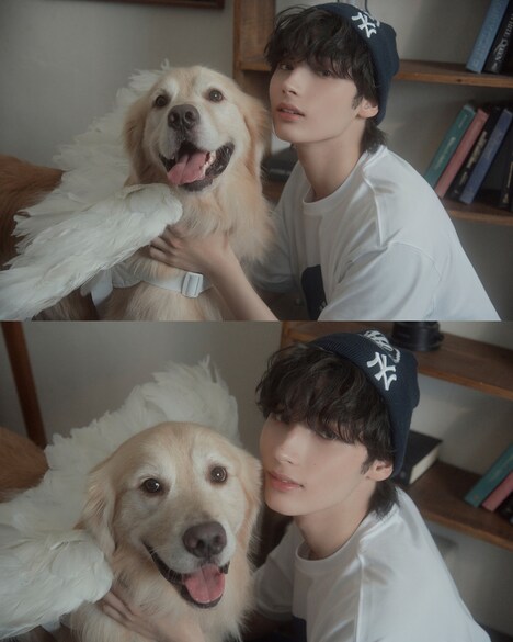 HUENINGKAI。「The Star Chapter: SANCTUARY」の「ANGEL」バージョンのコンセプトフォトより。 (P)&(C) BIGHIT MUSIC