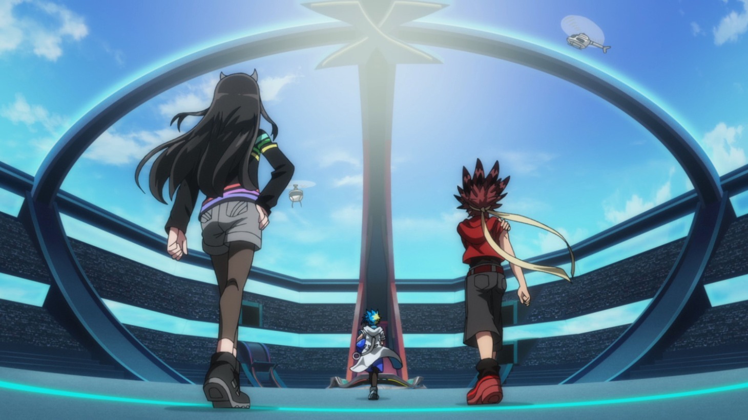 「BEYBLADE X」オープニング映像のワンシーン。 (c)Homura Kawamoto, Hikaru Muno, Posuka Demizu, BBXProject, TV TOKYO