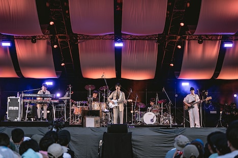 くるりに“盟友”と紹介されたフジファブリック。（撮影：井上嘉和）