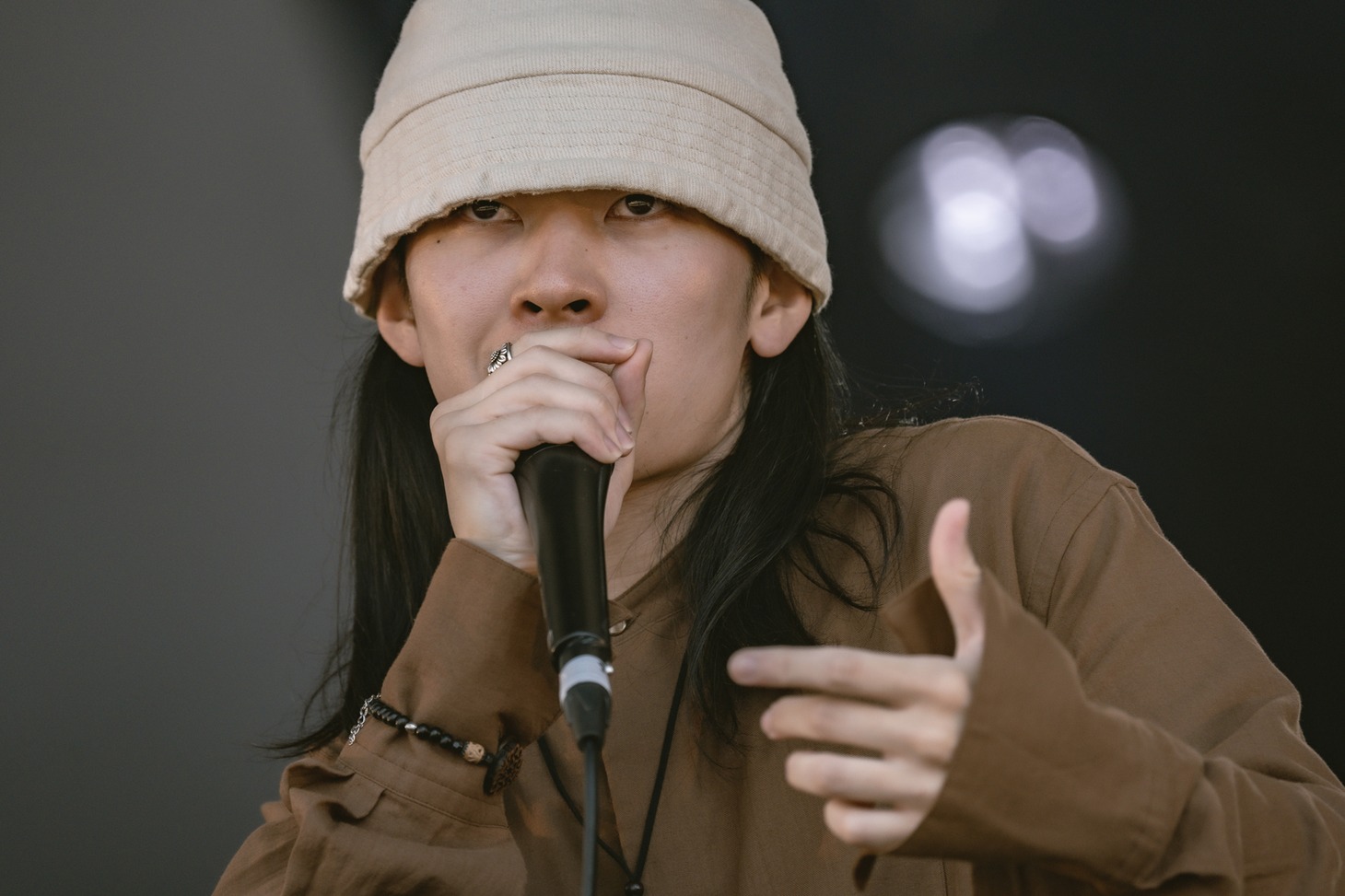 ヒューマンビートボクサーのSHOW-GO。（撮影：井上嘉和）