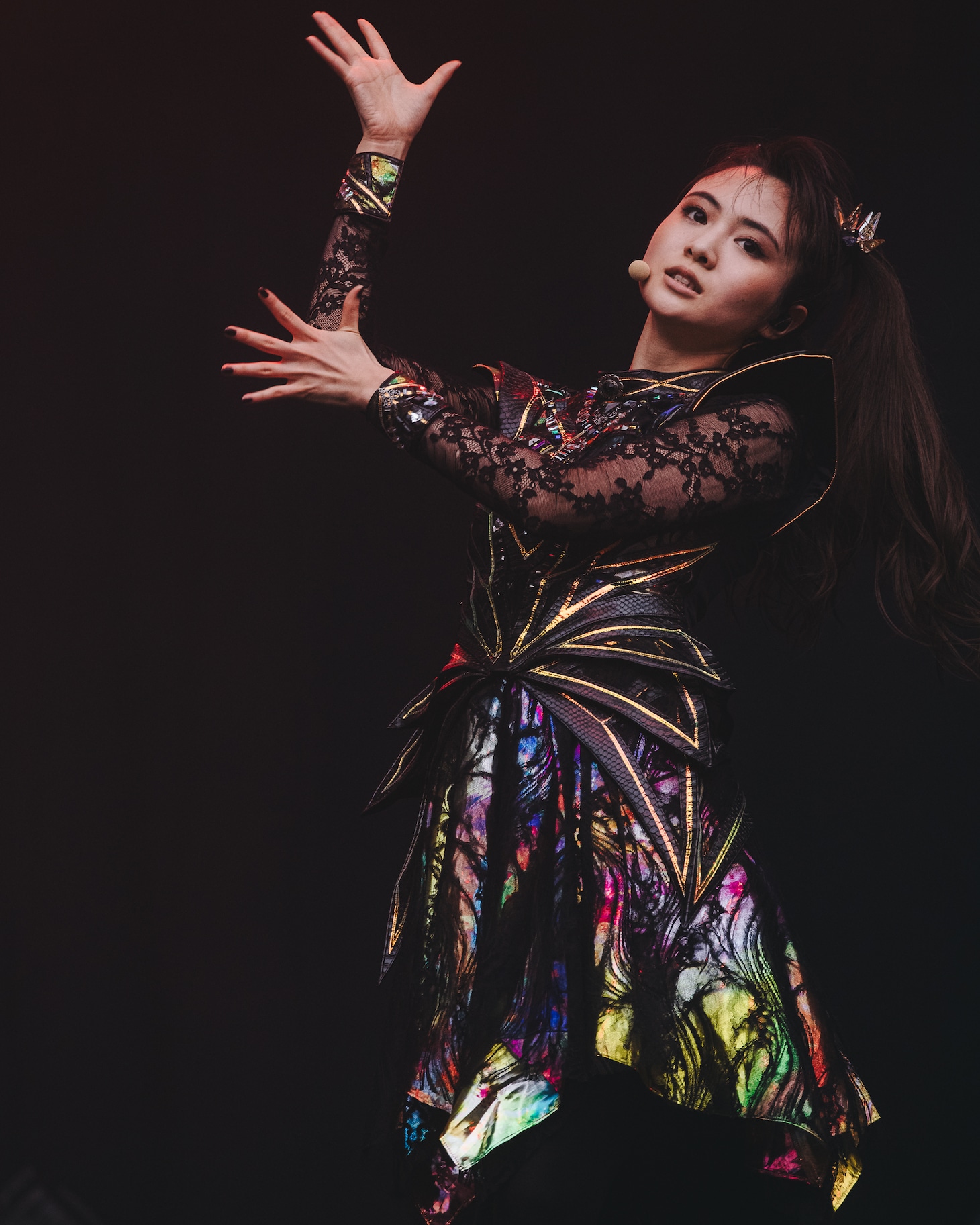 「KNOTFEST SÃO PAULO, BRASIL 2024」よりMOAMETAL。（Photo by @flashbang @30e）