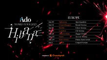 「Ado WORLD TOUR 2025 "Hibana" Powered by Crunchyroll」カレンダー