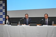 JASRAC「2024年度上半期事業報告記者会見」の様子。