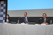 JASRAC「2024年度上半期事業報告記者会見」の様子。