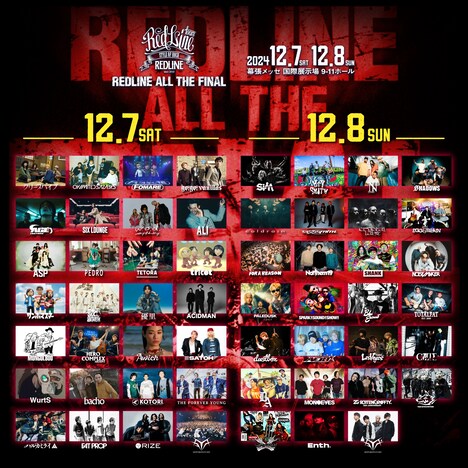 「REDLINE ALL THE FINAL」出演アーティスト一覧