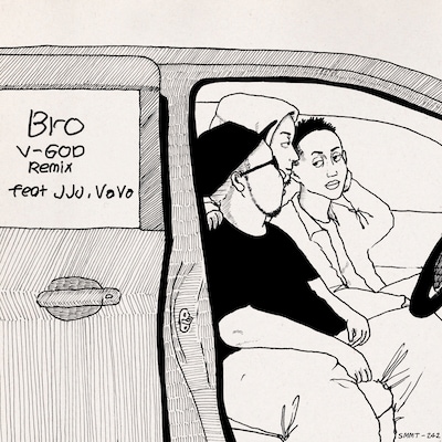OMSB「Bro（V-GOD Remix）feat. JJJ & VaVa」配信ジャケット