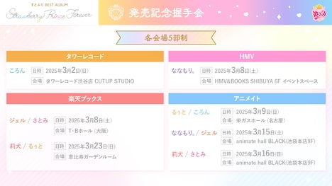 すとぷり「Strawberry Prince Forever」リリース記念握手会告知用画像