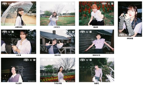 アンジュルム×BEAMSコラボTシャツ特典ステッカーのデザイン。