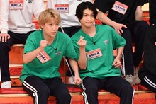 Sakurashimejiの田中雅功と高田彪我。