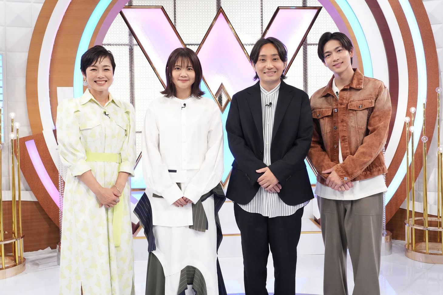 左から有働由美子、いきものがかり、松下洸平。（c）日本テレビ